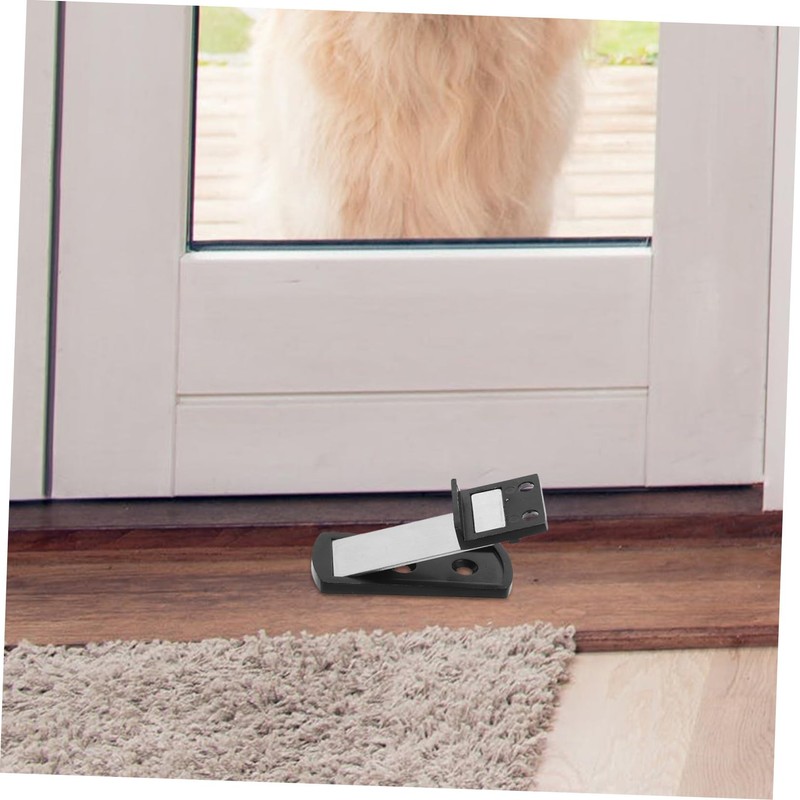 LALAFINA Invisible Door Stopper Magenetic Door Stopper Magnetic Doorstop Black