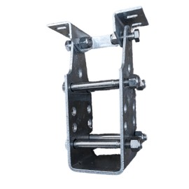 EZ Loader Boat Trailer Short 9"" Support Bracket with Top Hat Bunk Bracket Assembly 250-021786-10, 250-022387-10, Silver, 411-1001