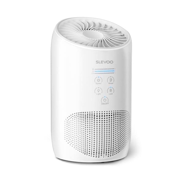 Slevoo Air Purifiers for Bedroom Pets in Home, 2022 New Upgrade H13 True HEPA Air Purifier with Fragrance Sponge, 100% Ozone Free, Effectively Clean 99.97% of Dust, Smoke, Pets Dander, Pollen, Odors