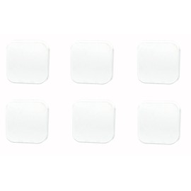 WLERIR Clear Door Knob Wall Protector, 6 Pack, Self-Adhesive Rubber Bumper Shield,Square Wall Guard