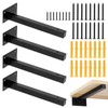 Rustark 4 Pack 8 Inch Black Floating Shelf Brackets Heavy
