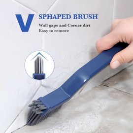 2 Pack Hard Bristle Crevice Cleaning Brush, Multifunctional Gap Cleaning Brush Supplies for Kitchen, Bathroom, Corner, Grout, Sink, Cup, Teapot, Bottle, Blender