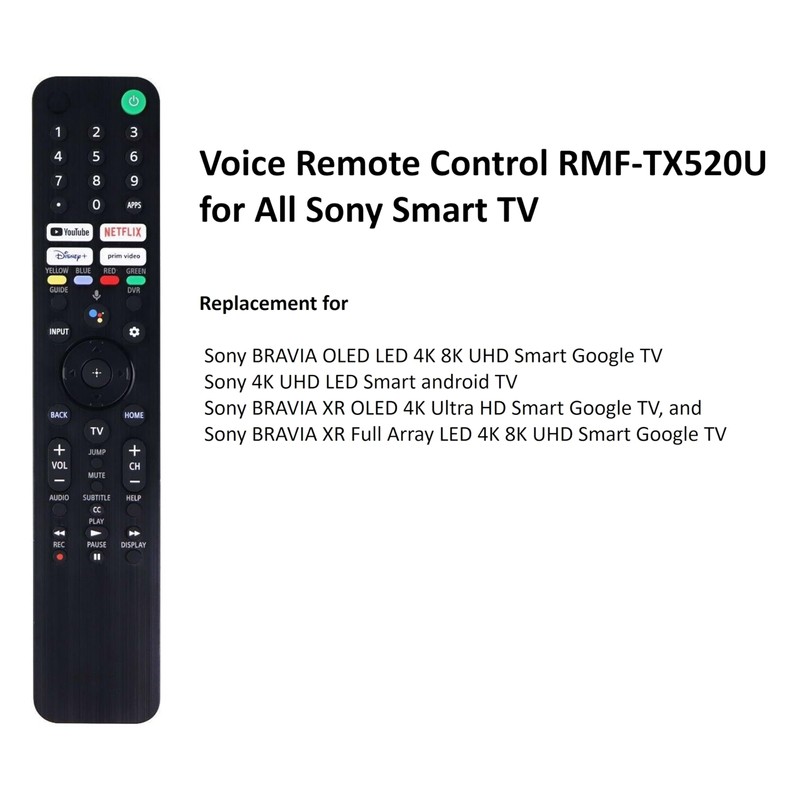 Universal Voice Remote for All Sony Google/Android XR/XBR/KD/K Series 4K