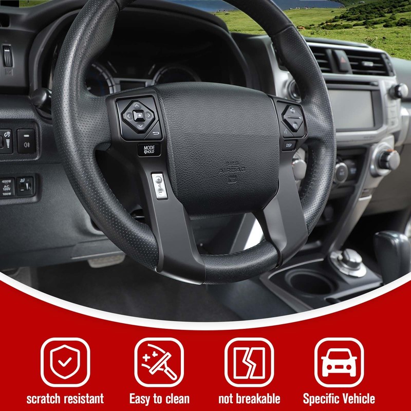JeCar Steering Wheel Cover Interior Decoration Trim Kit Compatible with