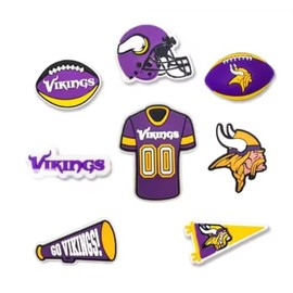 Football Team Shoe Charms Decorative Sport Charm and Sports Merchandise Soccer Fans Team Logo Party Favor Gifts for Men Women Adults Children 8pc Set