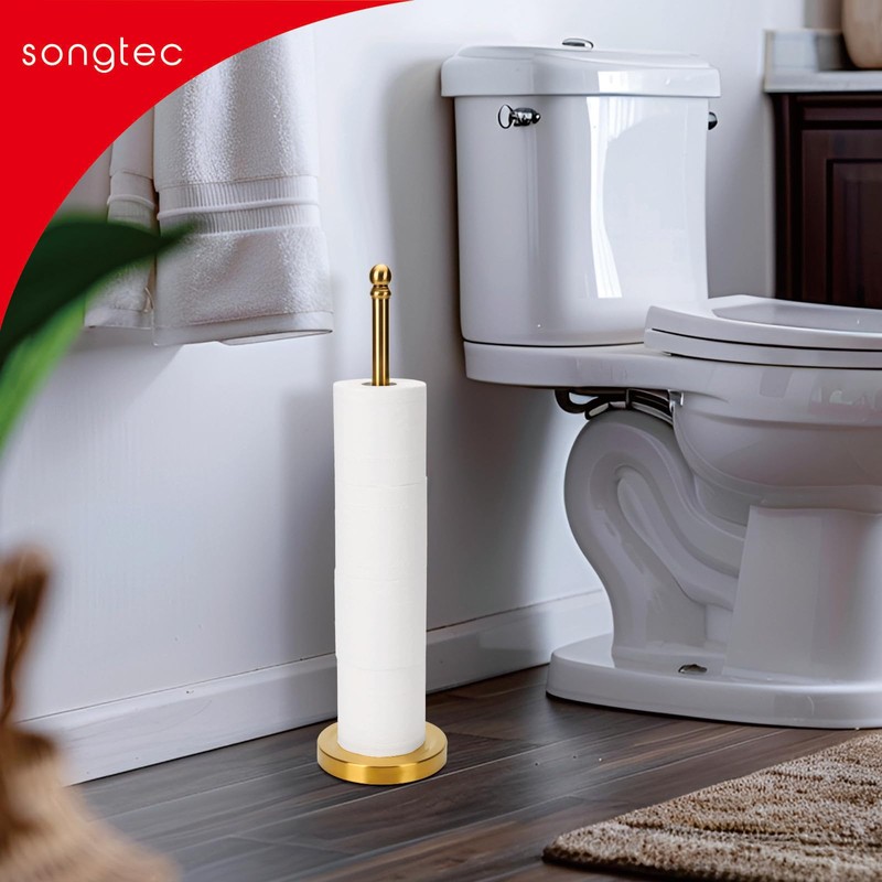 Songtec Toilet Paper Holder Stand Reserve for Bathroom, Holds 4/5