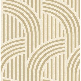 Scott Living SLS3513 Honey Gatsby Self Adhesive Wallpaper, Neutral