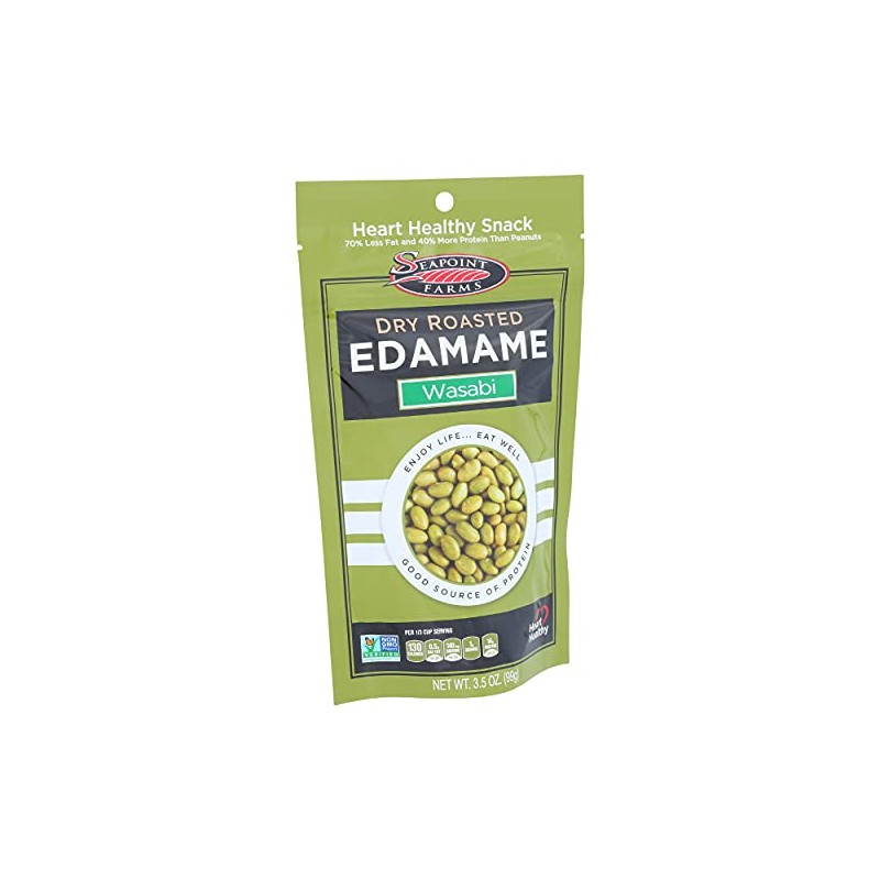Seapoint Farms Dry Roasted Edamame, Wasabi, 3.5 Oz