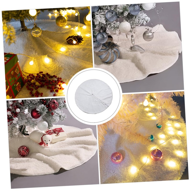 LABRIMP 1pc Christmas Tree Skirt Soft Holiday Decoration for Xmas