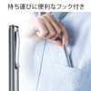 サンワダイレクト タッチペン スマートフォン/タブレット 導電繊維 スタイラスペン 200-PEN031GY