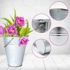 Small Metal Buckets with Handle - 12 Galvanized Buckets for