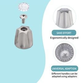 ZephyrJazz 2 Piece Shower Knob Replacement Compatible with Price/Pfister Verve Tub Shower, Bathtub Faucet Handle Remodel Trim Kit in Handle with Index Button Indicators (Brushed Nickel)