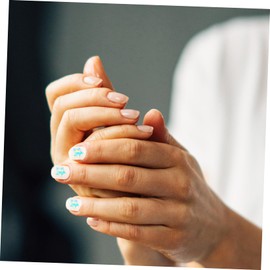 Healeved 16sheets Colorful Heart Bear Nail Art Stickers Easy to Apply Manicure Decals for Parties Creative Designs Safe for Women Girls