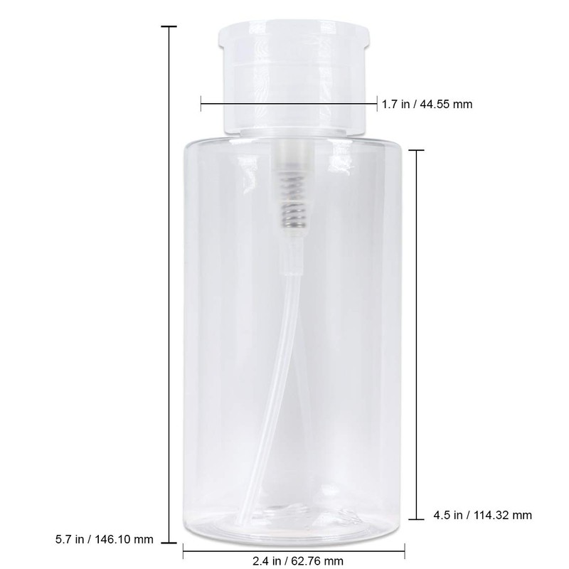 10oz Clear Push Down Pump Dispenser Empty Refillerble Bottle with