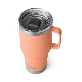 YETI Rambler 30 oz Travel Mug, Stainless Steel, Vacuum Insulated with Stronghold Lid, Lowcountry Peach