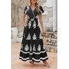 PRETTYGARDEN Womens Summer Casual V Neck Boho Maxi Dress Flowy