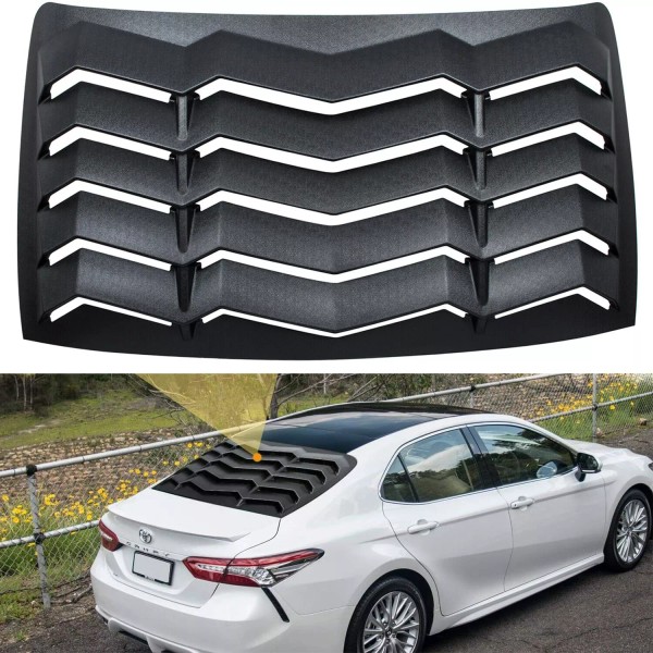 VEE Rear Window Louver Windshield Cover Matte Black For Toyota