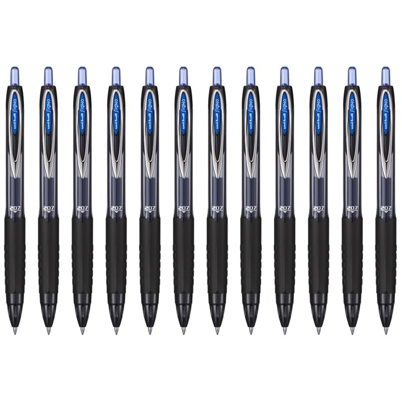 Uni-Ball Signo UMN-207E Gel Ink Rollerball Pen Blue 0.7mm Box