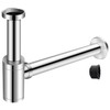 EXLECO Chrome Bottle Trap 1 1/4" Stainless Steel Siphon Bathroom