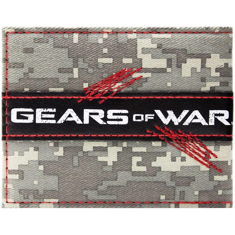 Gears Of War Crimson Omen Skull Cog Wallet Bi-fold Id