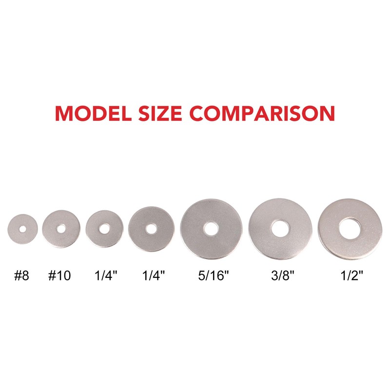 AOKOLL - Arandelas planas de acero inoxidable 304 (1/4 x