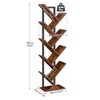 HOOBRO HOOBRO Tree Bookshelf, 9-Tier Bookcase Wooden Shelves, Floor Standing