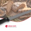 Home Basics 8", Black Stainless Steel Bread Knife with Contoured