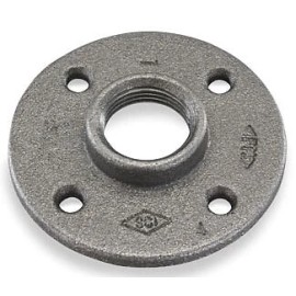 Smith-Cooper 3/8 NPT Class 150 300 PSI Black Malleable Iron Floor Flange