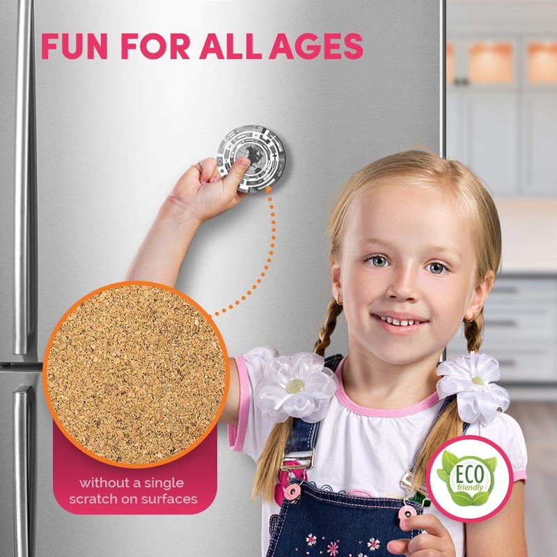 1 x Round MDF Magnet - Earth Globe Flags Map