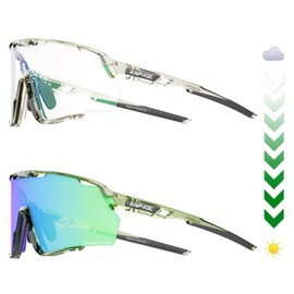 KAPVOE Photochromic Cycling Glasses Men Women Clear Mountain Bike Sunglasses MTB Bicycle Riding Sports Triathlon Running