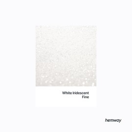 Hemway Polyurethane & Epoxy Glitter - White Iridescent | Fine Metallic Flake Sequins for Resin Crafts | Craft Supplies for Tumblers, Candles, Coasters, Glass & Floor Art Decoration | 100 g