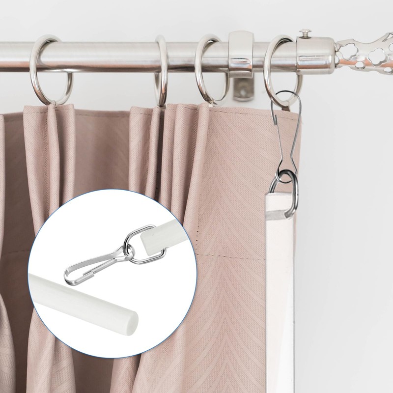 sourcing map 12" Acrylic Drapery Wand, Invisible Curtain Pull Rod