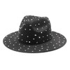 Lisianthus Womens Shiny Wide Brim Straw Panama Hat Fedora Summer