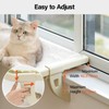 MEWOOFUN Window Sill Perch for Indoor Cats, One-Step Sliding Clamping