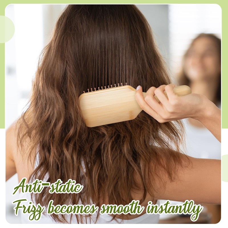 Tessco for you 12 Pcs Bamboo Hair Brushes for Women