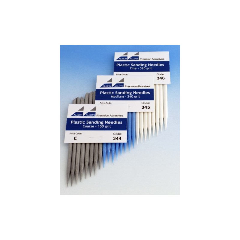 Albion Alloys Medium - 240 Grit Sanding Needles (8) #