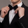 HUIQIHANG Men's Bow Tie, Adjustable bowtie, Classic Solid Color Pre-Tied