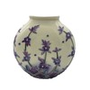 Lavender Design 6 inch flat vase