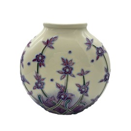 Lavender Design 6 inch flat vase