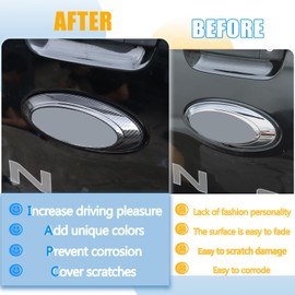 Rear Car Logo Emblem Badge Ring Trim for Ford Ranger 2015-2021 Exterior Car Accessories