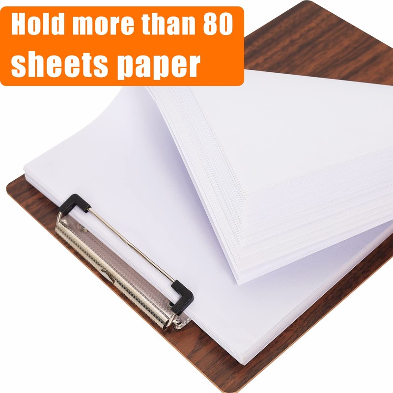 Clipboards,12 Pack Wooden Clipboard Hardboard,Standard A4 Letter Size Wood Clip