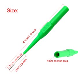20 Pcs Non-Destructive Insulation Wire Piercing Needle,0.7mm Back Probe Pins with 4mm Banana Socket for Automotive Industrial Application Repairing and Testing