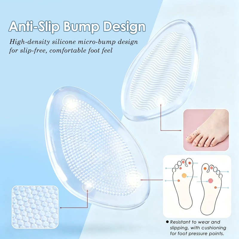 8PCS Gel Shoe Cushion Set,High Heel Comfort Inserts for Women