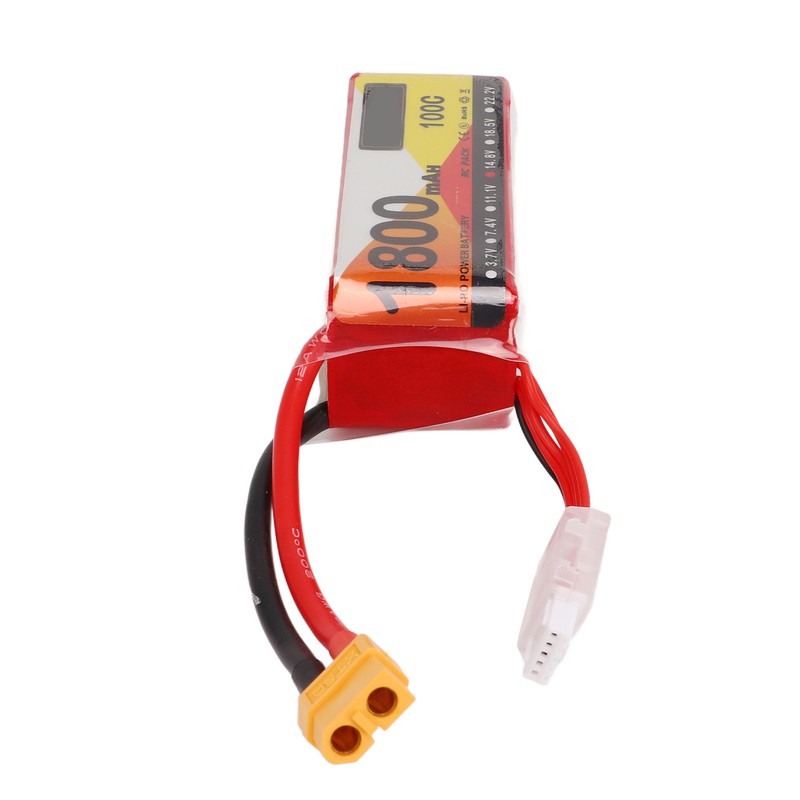 1800mAh Lipo Battery 100C Discharge Rate 14.8V 4S XT60 Plug