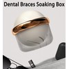 AARAINBOW Retainer Cleaner Case, Clear Denture Case, Large Denture Bath