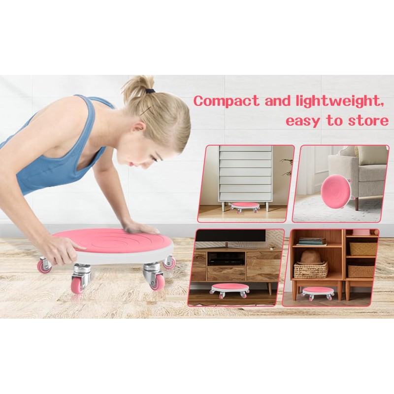 Tasidingster 6 Caster Ab Roller, Ab Exercise Equipment with Knee