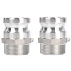 2Pcs Camlock Type F 1 inch Hose Fitting Male Adapter