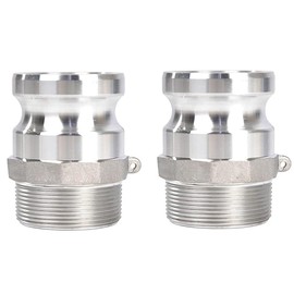 2Pcs Camlock Type F 1 inch Hose Fitting Male Adapter x Male NPT Thread