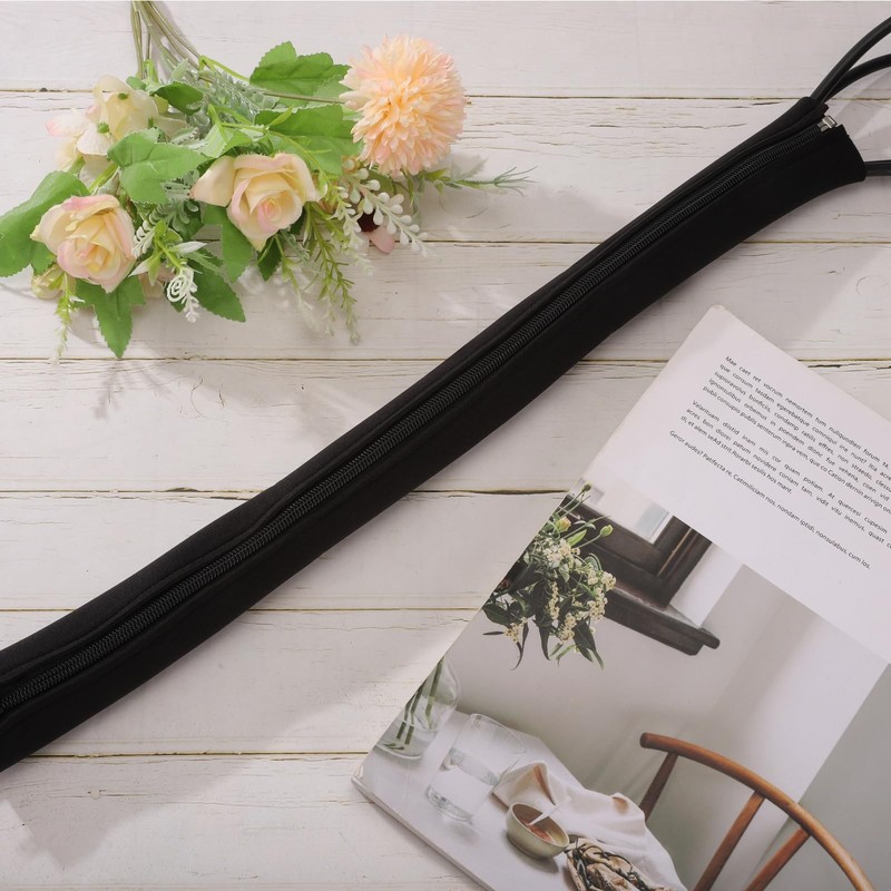 sourcing map 4pcs Zipper Cable Sleeve 31" x 4.3" Neoprene