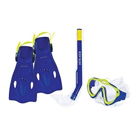 Body Glove Kid's Swell Mask and Snorkel Fin Combo, Blue, Large/X-Large